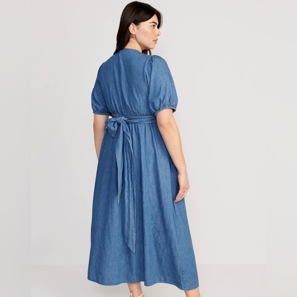 NWT! Women’s Fit & Flare Twist-Front Maxi Dress XS P - Picture 7 of 10